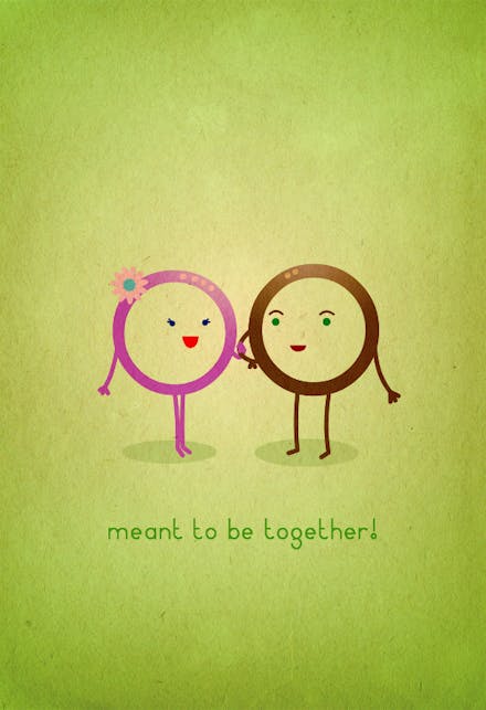 Meant to Be Together - Anniversary Card