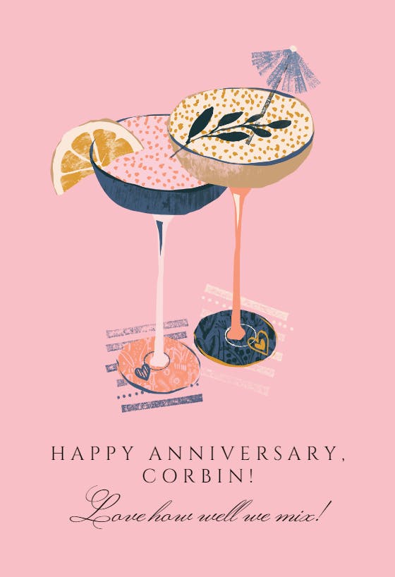 Mix ‘n’ match - happy anniversary card