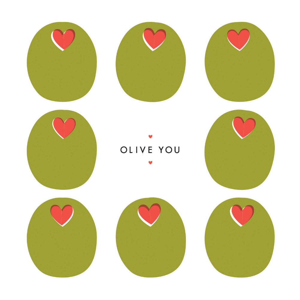 Olive You! Happy Anniversary Card