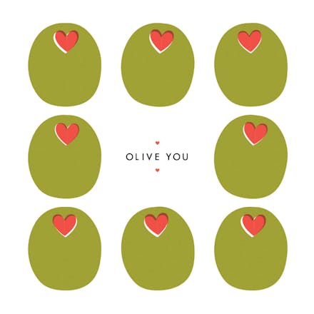 Olive You - Love Card