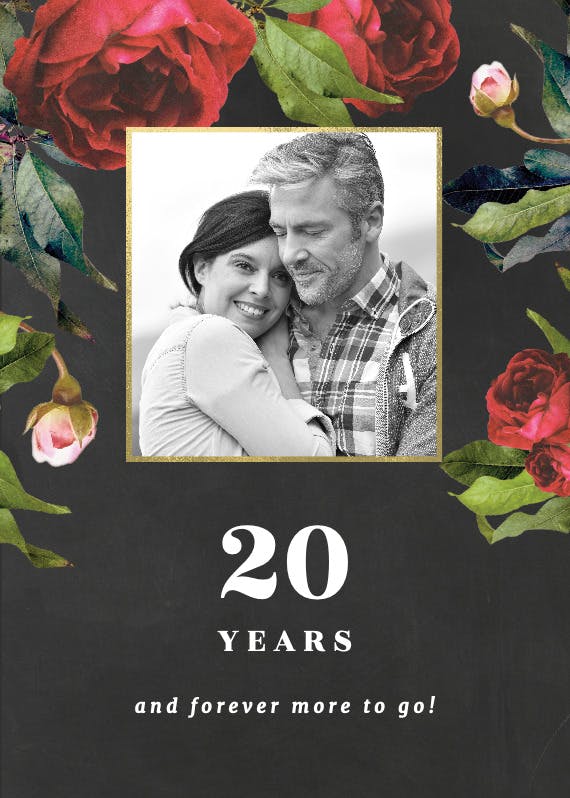 Photo roses - anniversary card