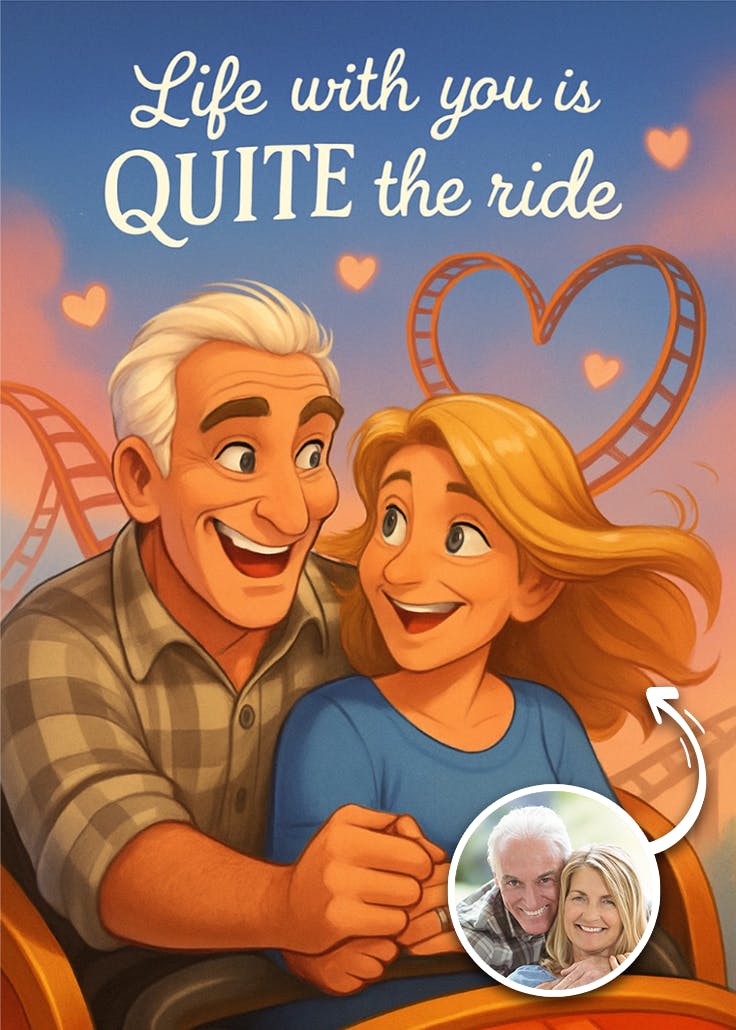 Quite the ride - happy anniversary card