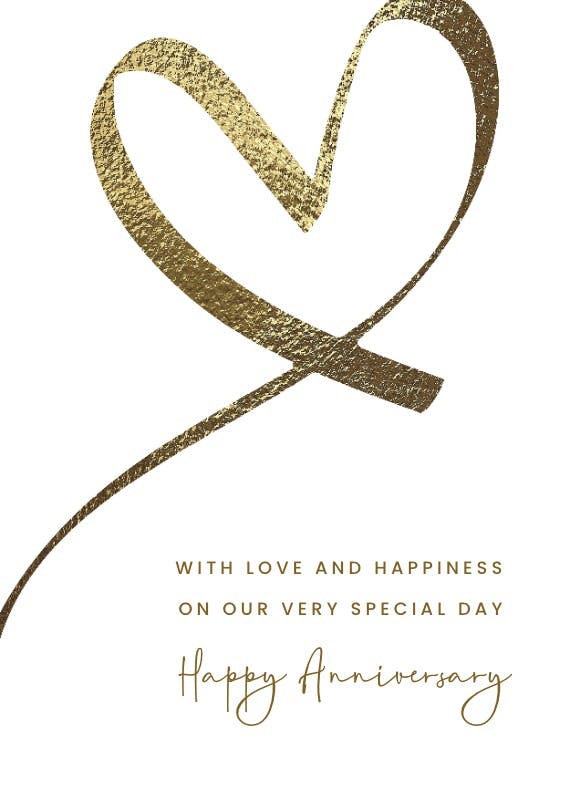 Shimmering heart - anniversary card