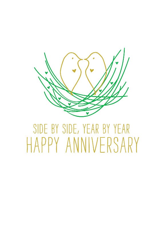 Side by side -  free anniversary card