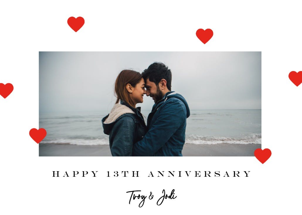 Signs of love - happy anniversary card