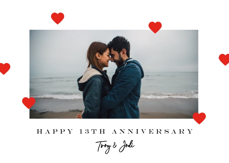 Signs of love - anniversary card