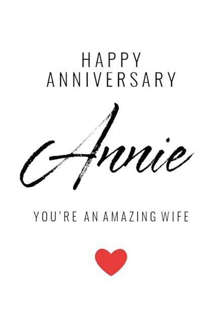 Simple Love - Happy Anniversary Card
