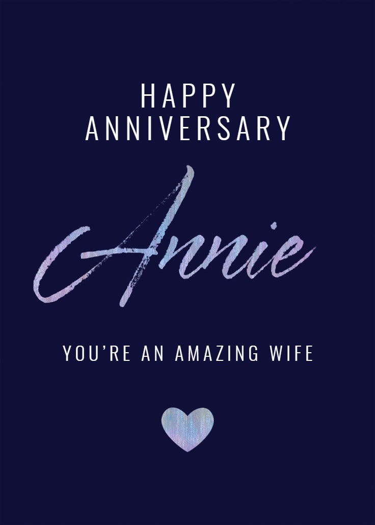 Simple love - anniversary card