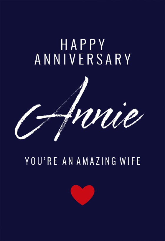 Simple love - happy anniversary card