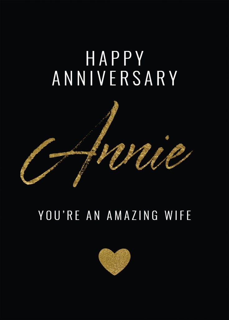 Simple love - anniversary card