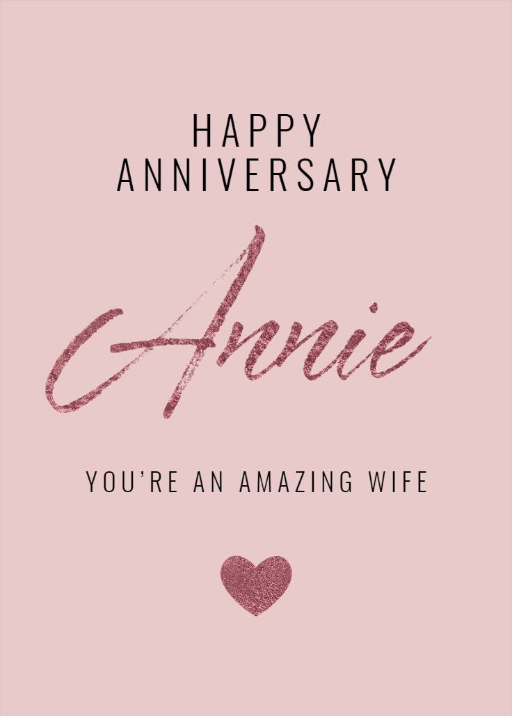 Simple love - anniversary card