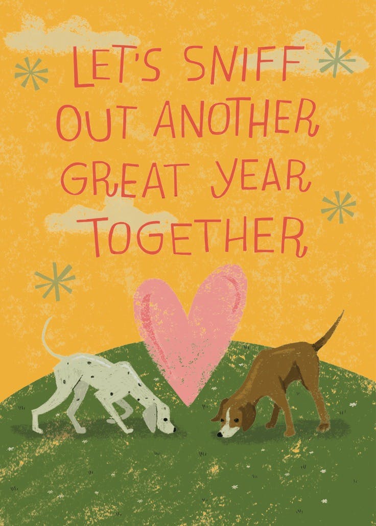 Sniff out - tarjeta de aniversario