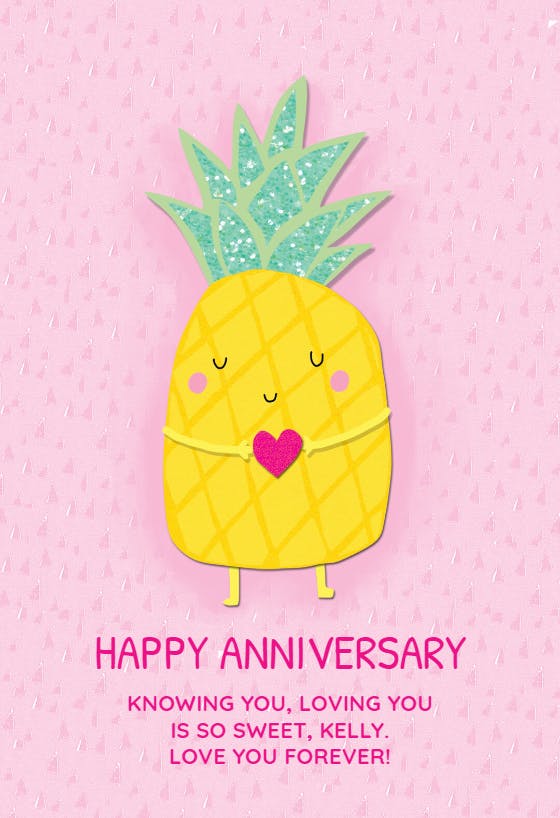 So sweet - happy anniversary card