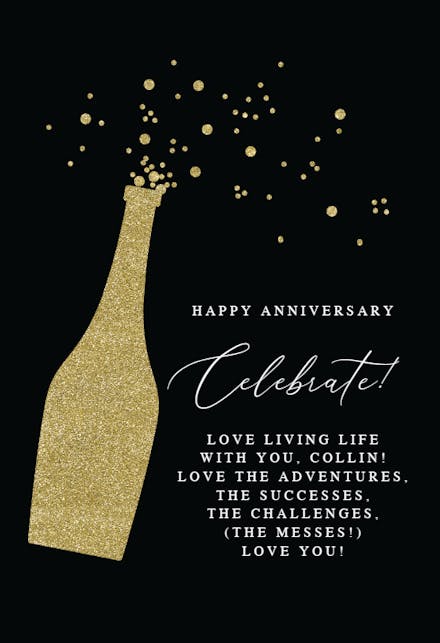 Spray of Celebration - Happy Anniversary Card