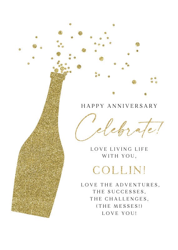 Spray of celebration - anniversary card