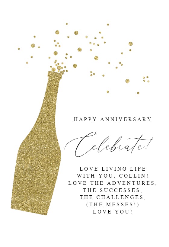 Spray of celebration - happy anniversary card