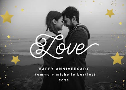 Stars of Love - Happy Anniversary Card