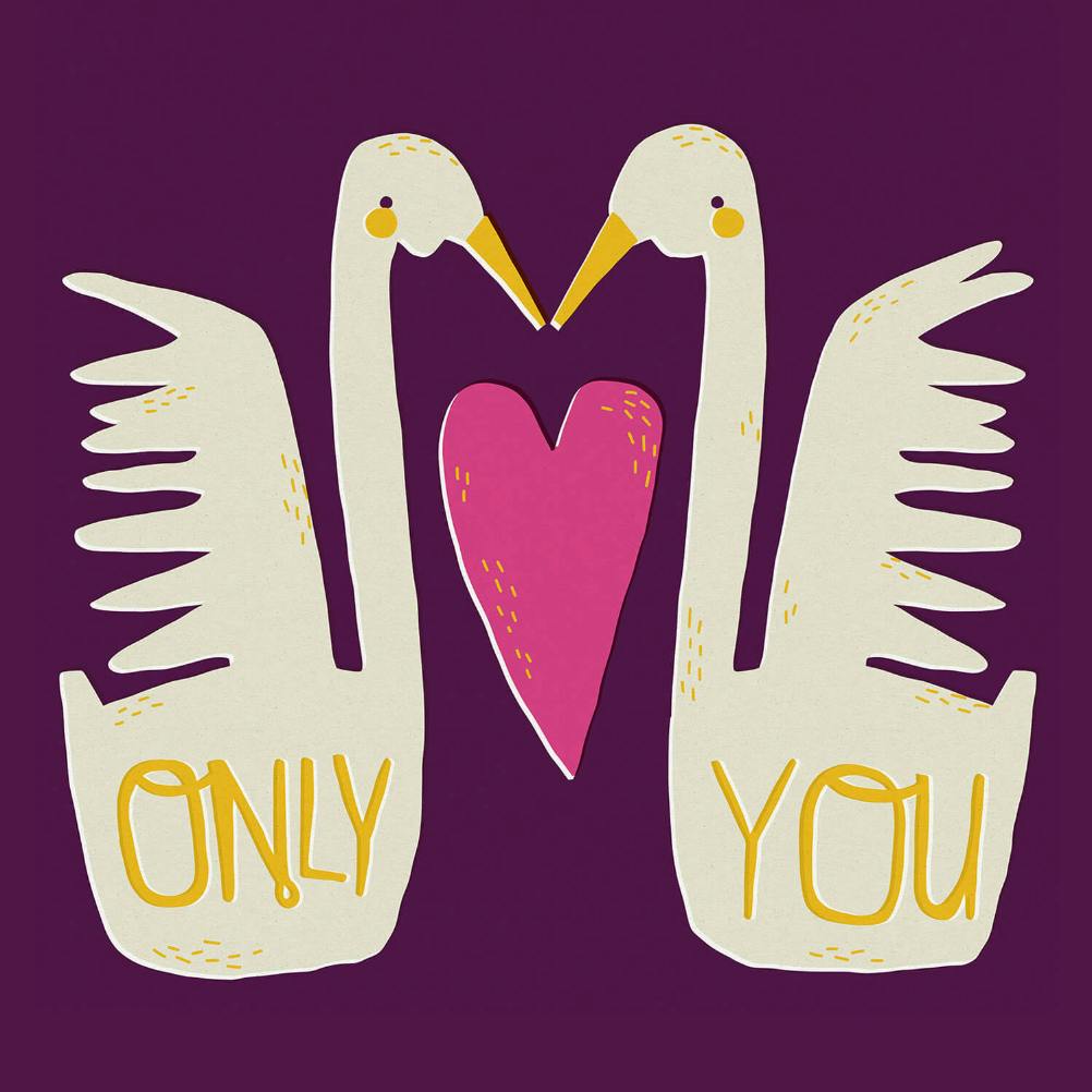 Swan song -  tarjeta de amor