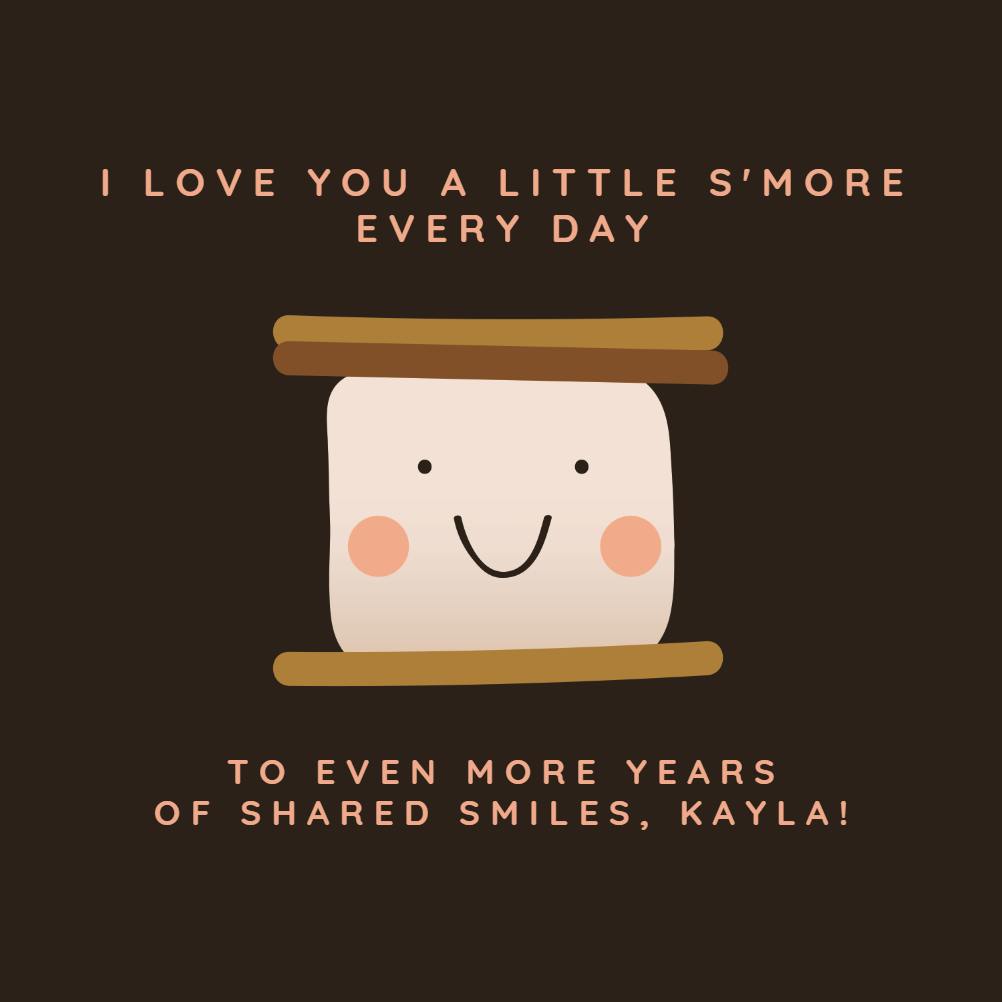 Sweet smiles - happy anniversary card