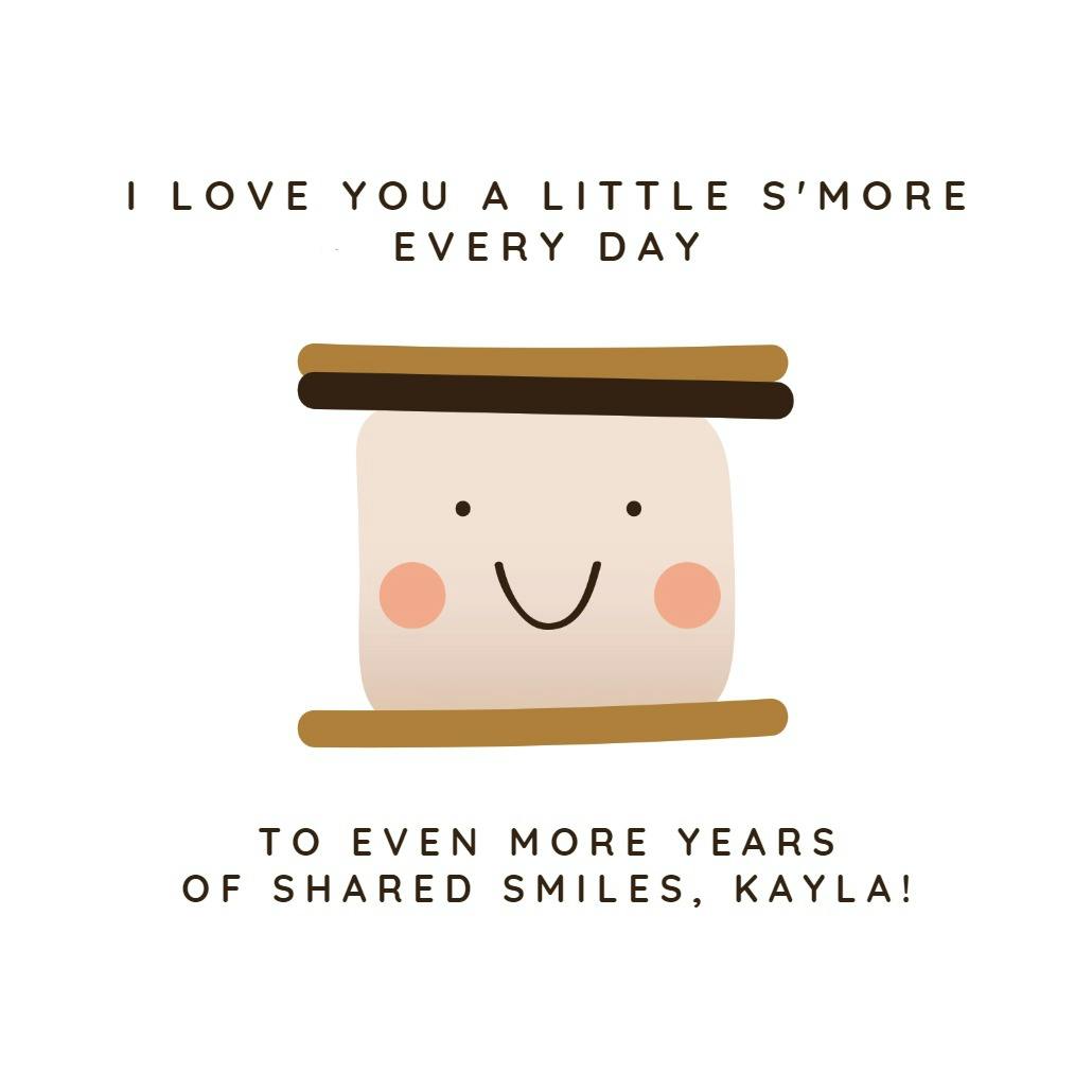 Sweet smiles - anniversary card