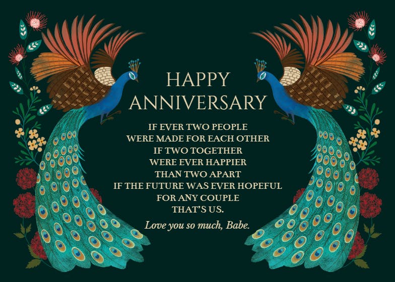 Tales of love - happy anniversary card