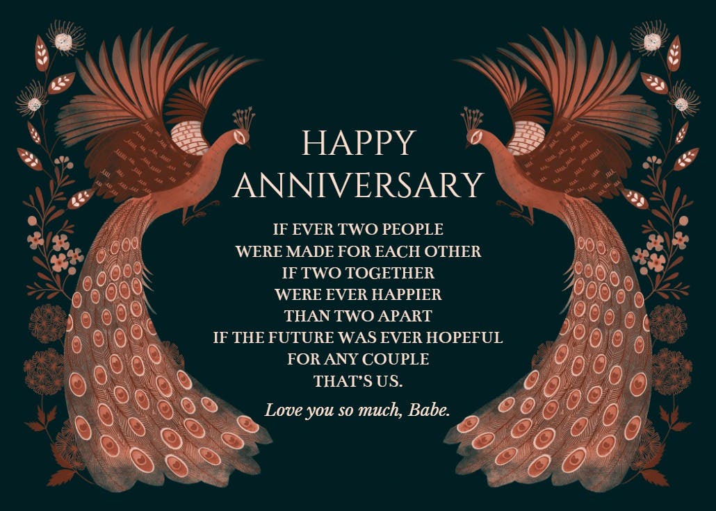 Tales of love - anniversary card