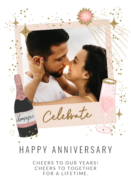 Wine & Romance - Happy Anniversary Card