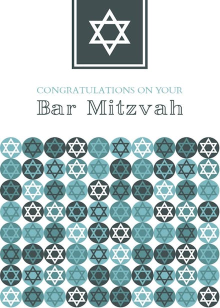 Bar mitzvah congratulations - bar & bat mitzvah card