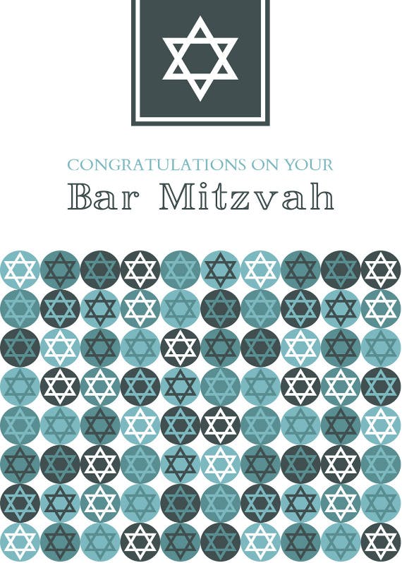 Bar mitzvah congratulations - bar & bat mitzvah card