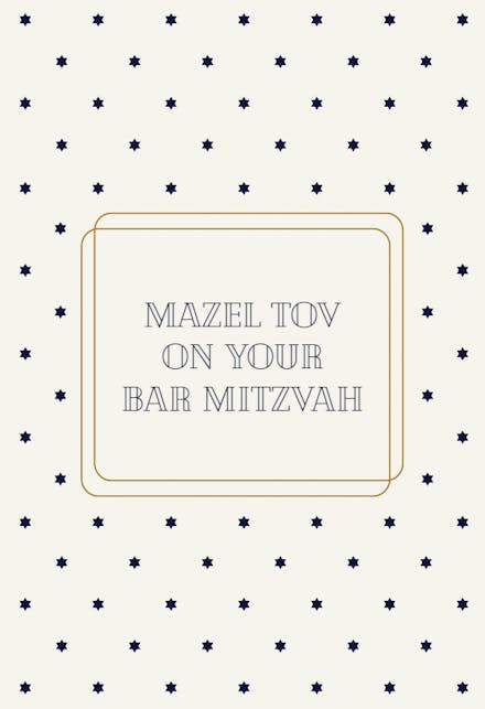 Elegant Congrats - Bar Mitzvah & Bat Mitzvah Card