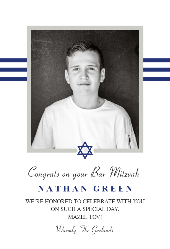 Forward Facing - Bar Mitzvah & Bat Mitzvah Card | Greetings Island