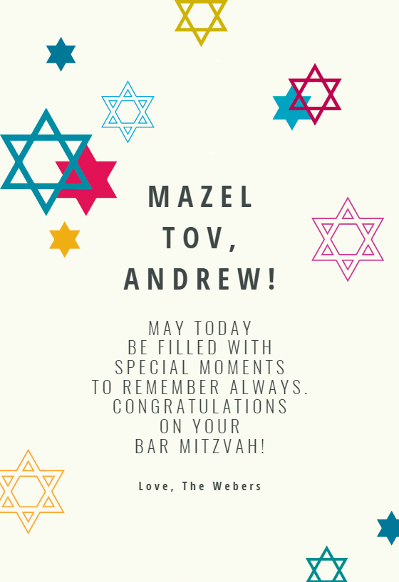 Milestone Moment - Bar & Bat Mitzvah Card (free) 