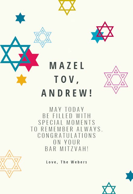 Milestone Moment - Bar Mitzvah & Bat Mitzvah Card