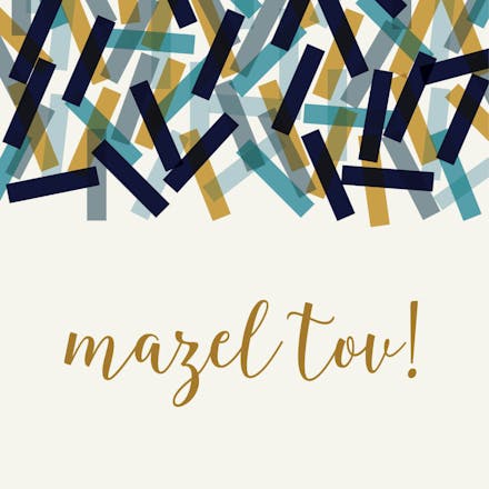 Mozel Tov Party - Bar Mitzvah & Bat Mitzvah Card