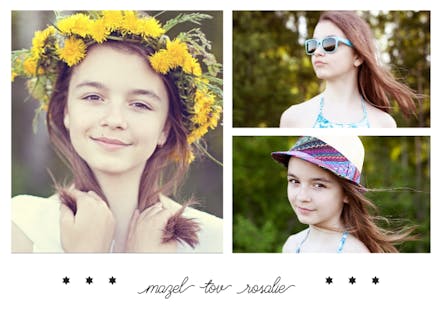 Photo Collage - Bar Mitzvah & Bat Mitzvah Card