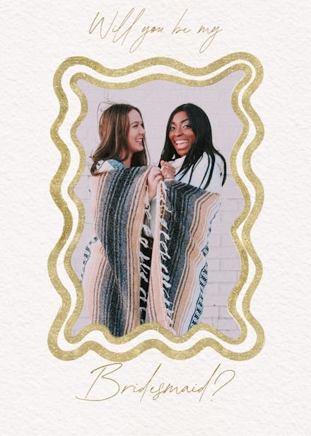 Beside me - bridesmaid card