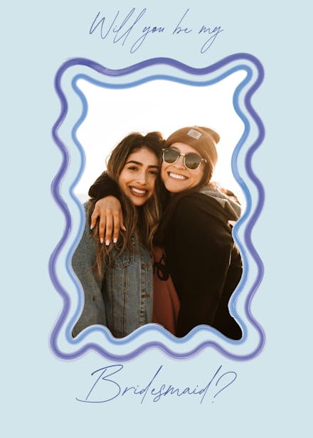 Beside me - bridesmaid card