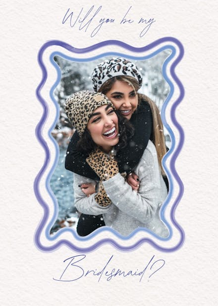 Beside me - bridesmaid card