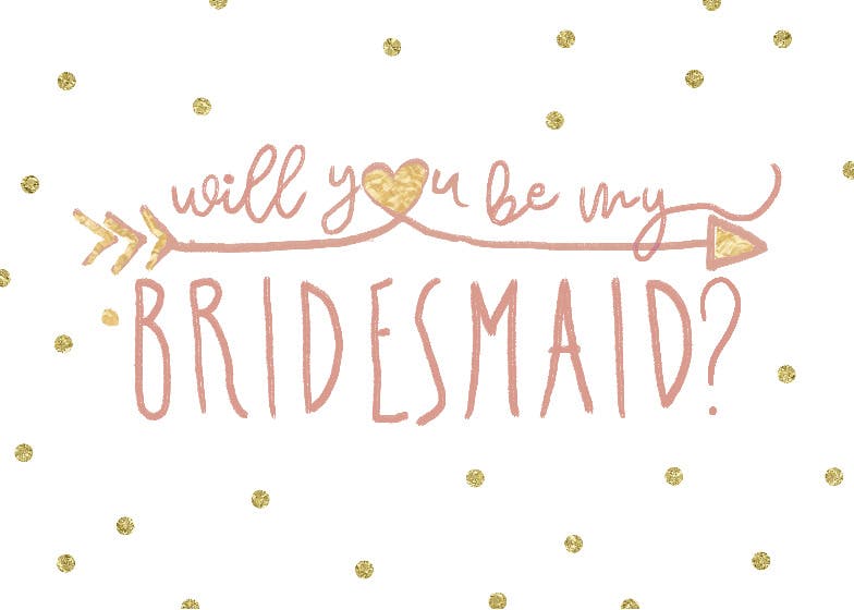 Big question - bridesmaid card