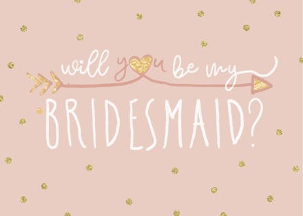 Big question - bridesmaid card
