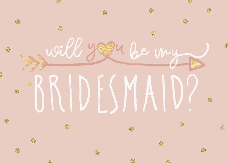 Big question - bridesmaid card