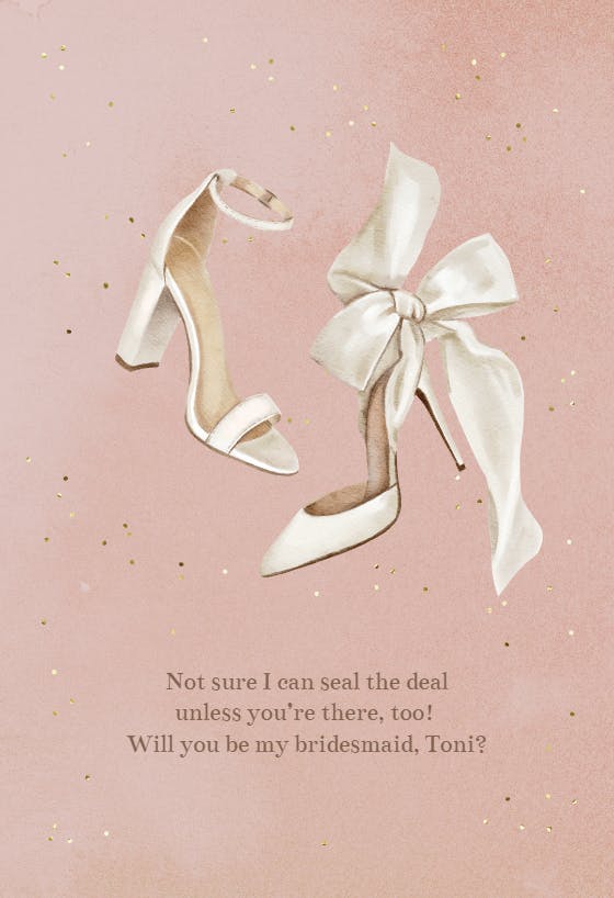 By my side - bridesmaid card