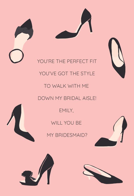 Fancy - bridesmaid card