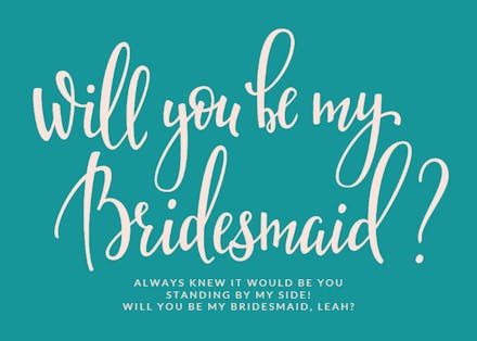 Question Mark - Bridesmaid Card | Greetings Island