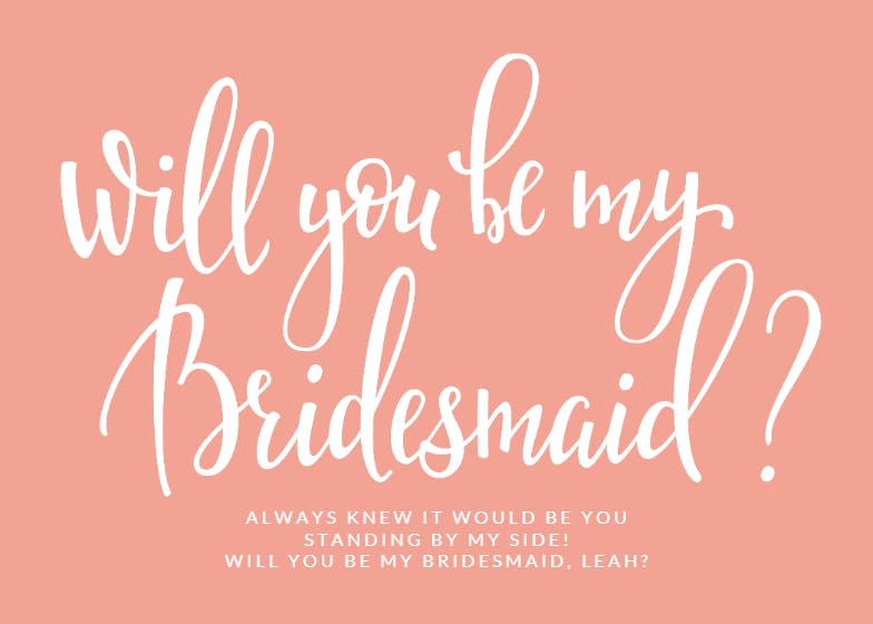 Farsighted - bridesmaid card