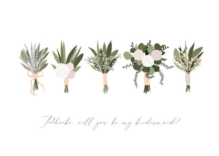 Flower power - bridesmaid card