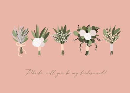 Flower power - bridesmaid card
