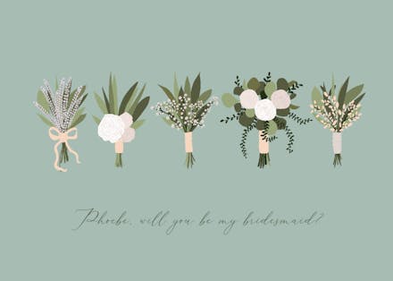 Flower power - bridesmaid card