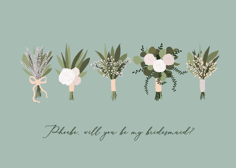 Flower power - bridesmaid card