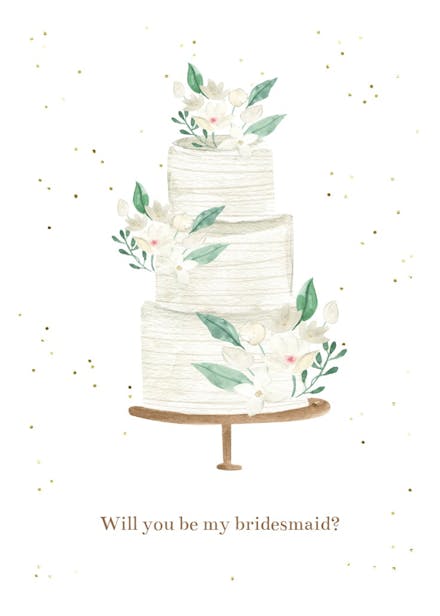 For the sake of cake - bridesmaid card
